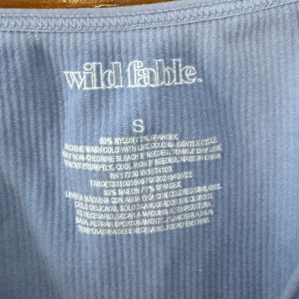 Wild Fable Ribbed Camisole Cropped Tank Womens Sz Small Purple/Blue Fitted Layer - Picture 3 of 5